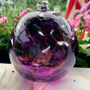 Witch Spell Glass Handblown Crystal Ball Ornament